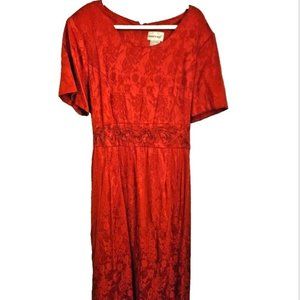 Plus Size Stunning RED Holiday Dress with Asian Flair!